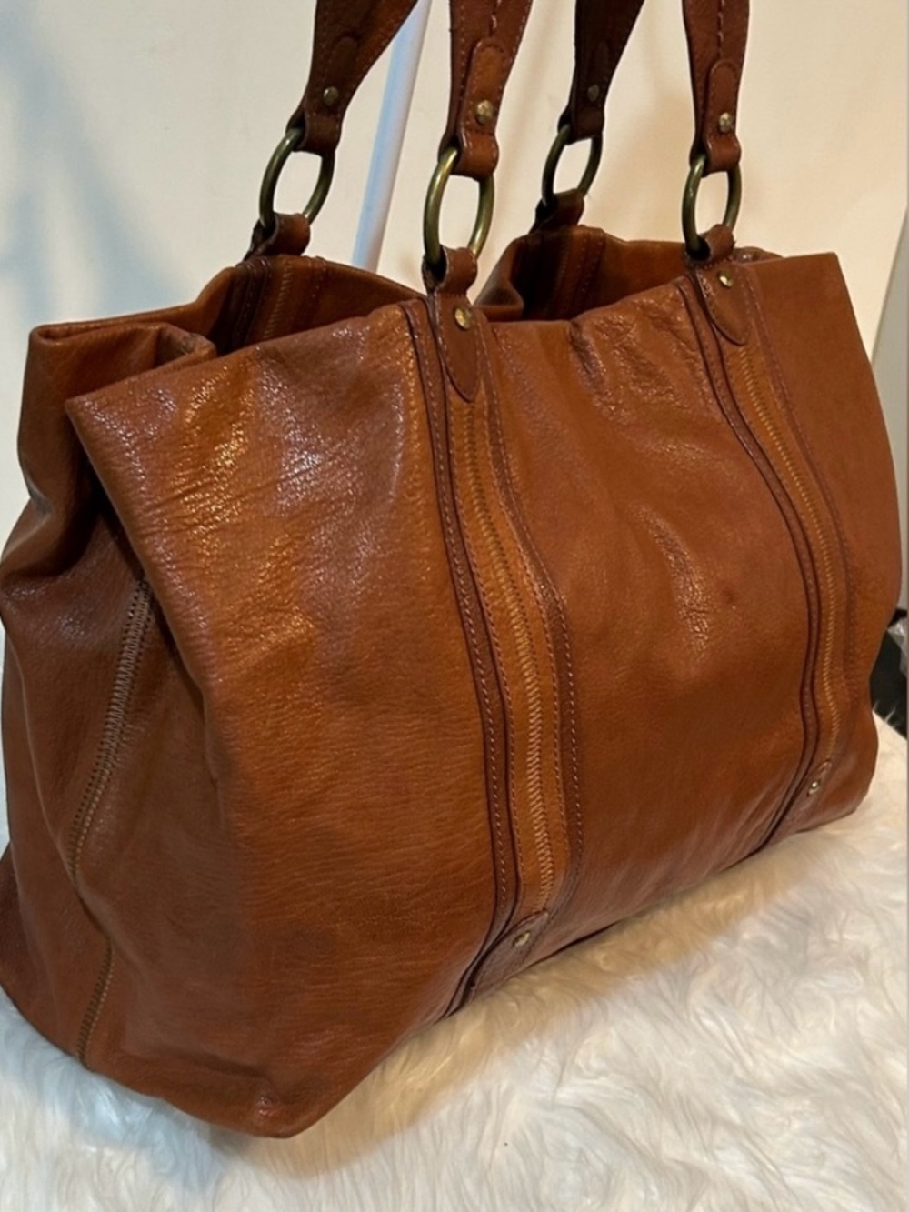 Sigrid Olsen Brown Leather Hobo structured Shoulder Bag - Picture 6 of 14